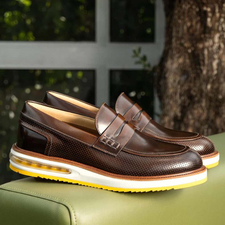 Air Moccasin Brown Leather Barleycorn