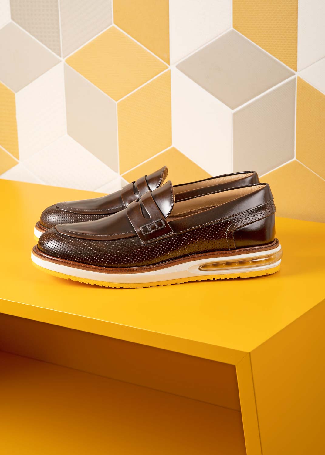 Air Moccasin Brown Leather Barleycorn